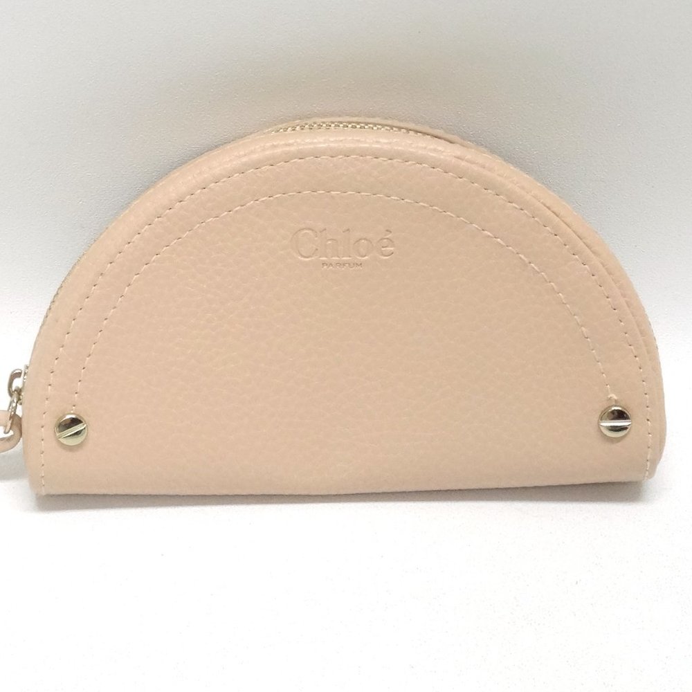 Chloe Parfum Faux Tan Leather Make-Up Case